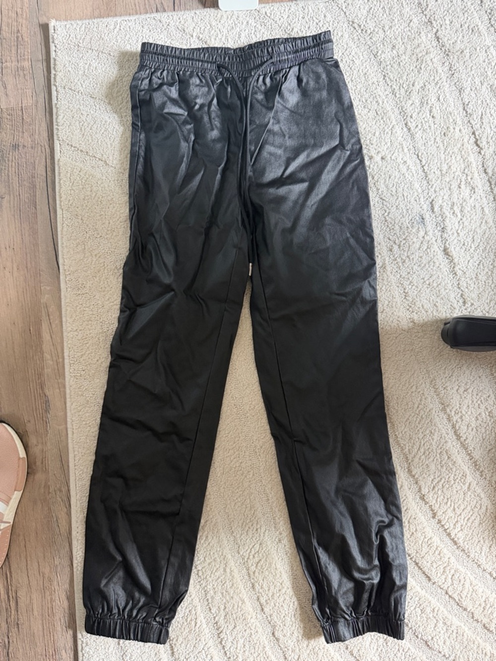 SHEIN Black Lightweight Drawstring Jogger Pants